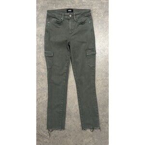 Paige Hoxton Ankle Skinny Mid Rise Cargo Jeans Pants Women’s 25 Green Utility